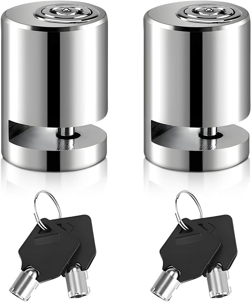 KVAEY 2PCS Motorcycle Disc Brake Lock, Anti Theft Motorbike Safety Brake Disk Lock with Two Keys, Mini Alloy Steel Security Wheel Disc Lock for Electromobile Road Cycle Mountain Bike (2PCS) - Image 1
